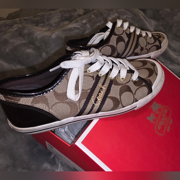 Coach Signature Canvas Sneakers - Picture 2 of 3